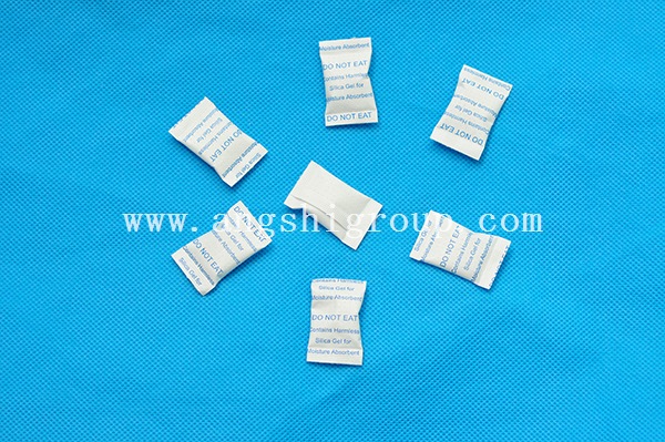 Silica gel desiccant in paper bag