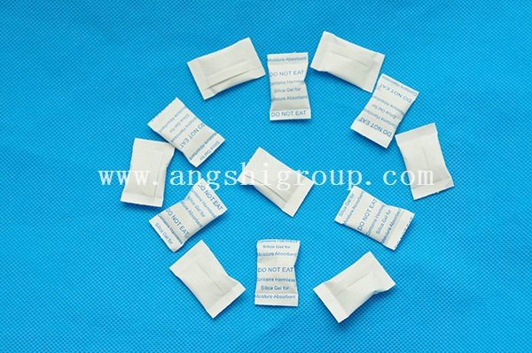 Silica gel desiccant in paper bag
