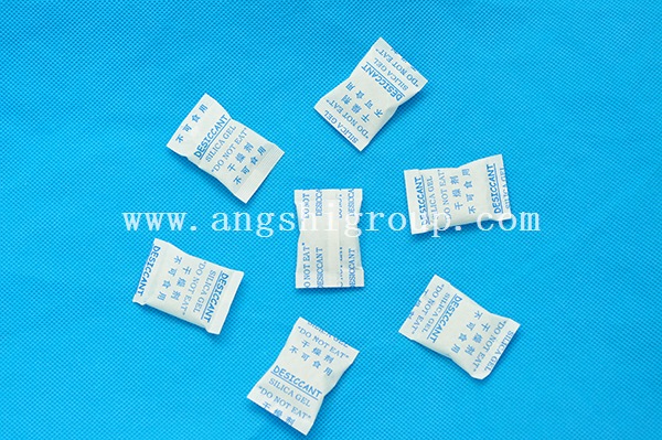 Silica gel desiccant in paper bag
