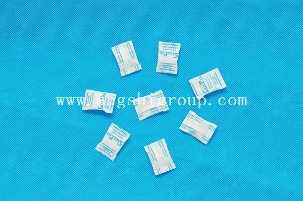 Silica gel desiccant in paper bag