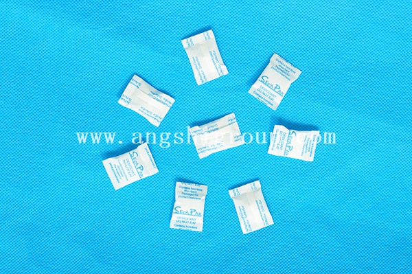 Silica gel desiccant in paper bag